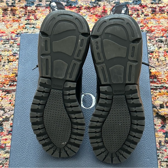 Dior Oblique Monogram Combat Polished Calfskin Boots - Picture 6 of 8